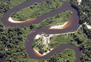 Images Dated 18th May 2005: Virgin rainforest is seen in this aerial photo of the Amazon Basin