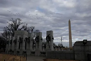 WWII Memorial and Washington Monument are seen in Washington WWII Memorial and Washington Monument are seen in Washington