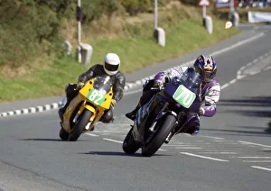 Brian Wyles (Honda) and Stephen Carr (Kawasaki) 2003 Ultra Lightweight Manx Grand Prix Brian Wyles (Honda) and Stephen Carr (Kawasaki) 2003 Ultra Lightweight Manx Grand Prix
