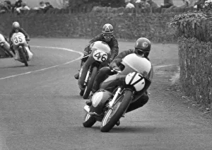Chas Mortimer (Aermacchi) and A F Pinnock (Bultaco) 1968 Southern 100 Chas Mortimer (Aermacchi) and A F Pinnock (Bultaco) 1968 Southern 100