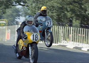 Cyril Crosby (Seeley) and John Cowie (Dresda) 1971 Senior Manx Grand Prix Cyril Crosby (Seeley) and John Cowie (Dresda) 1971 Senior Manx Grand Prix