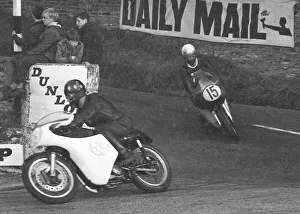 Dick Standing (AJS) and Bill Smith (Matchless) 1966 TT practice Dick Standing (AJS) and Bill Smith (Matchless) 1966 TT practice