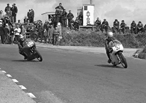 Hans Sommerhalder (Matchless) and Derek Jones (BSA) 1966 Senior TT Hans Sommerhalder (Matchless) and Derek Jones (BSA) 1966 Senior TT