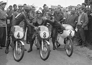 Hugh Anderson (Suzuki) Mitsuo Itoh (Suzuki) and Hans Georg Anscheidt (Kreidler Hugh Anderson (Suzuki) Mitsuo Itoh (Suzuki) and Hans Georg Anscheidt (Kreidler