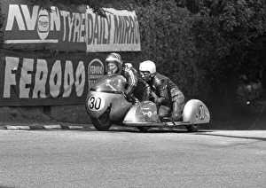 Jack Trustham & A Notman (Seeley) at Governor's Bridge: 1973 500 Sidecar TT Jack Trustham & A Notman (Seeley) at Governor's Bridge: 1973 500 Sidecar TT