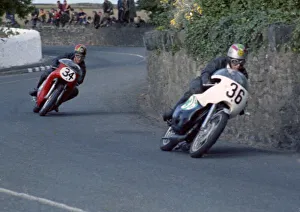 Malcolm Cox (Kawasaki) and Cyril Luton (Ducati) 1969 Southern 100 Malcolm Cox (Kawasaki) and Cyril Luton (Ducati) 1969 Southern 100