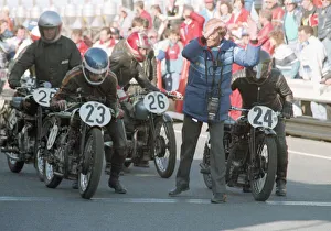 Mervyn Stratford (Rudge) and Robert Rushton (Rudge) 1990 TT Parade Lap Mervyn Stratford (Rudge) and Robert Rushton (Rudge) 1990 TT Parade Lap