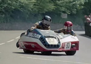 Images Dated 16th December 2019: Michael Shellie & Gloria Shellie (Kawasaki) 1986 Sidecar TT