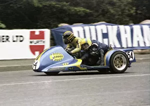 Images Dated 8th February 2017: Mike Jones & Mick Neal (Crystal Kawasaki) 1979 Sidecar TT