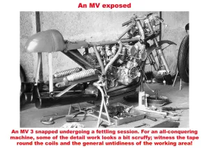An MV Undergoing Fettling in a BikeSport Print