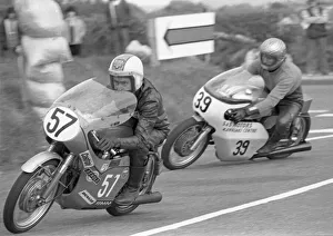 Nev Watts (Honda) and B B Mills (Seeley) 1975 Jurby Road Nev Watts (Honda) and B B Mills (Seeley) 1975 Jurby Road