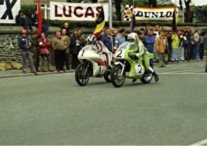 Peter Willliams (John Player Norton) & Mick Grant (Kawasaki) 1974 Formula 750 TT Peter Willliams (John Player Norton) & Mick Grant (Kawasaki) 1974 Formula 750 TT