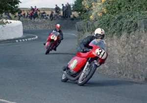 A R Wade (Bultaco) and Terry Kermode (Aermacchi) 1969 Southern 100 A R Wade (Bultaco) and Terry Kermode (Aermacchi) 1969 Southern 100