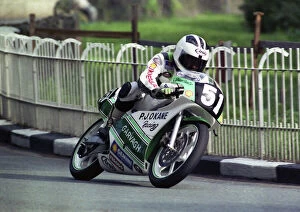 Images Dated 18th July 2011: Robert Dunlop at Braddan Bridge: 1990 Ultra Lightweight TT