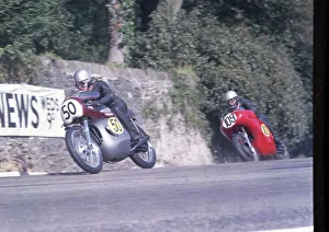 Roger Greenwood (Tri-Manx) and John Findlay (Norton) 1967 Senior Manx Grand Prix Roger Greenwood (Tri-Manx) and John Findlay (Norton) 1967 Senior Manx Grand Prix