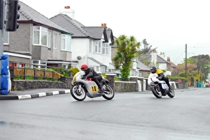 Bill Swallow (Matchless) and Alan Oversby (Triumph) 2013 Pre TT Classic Bill Swallow (Matchless) and Alan Oversby (Triumph) 2013 Pre TT Classic