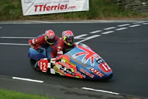 Images Dated 4th June 2005: Tony Baker at Signpost Corner: 2005 Sidecar Race A