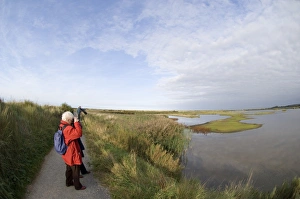 Birdwatching at Titchwell RSPB Reserve North Norfolk autumn Birdwatching at Titchwell RSPB Reserve North Norfolk autumn
