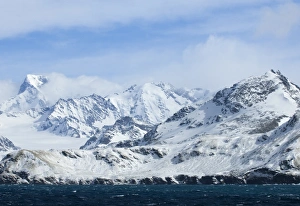 Coastal mountains and glacier close to St Andrews Bay South Georgia November Coastal mountains and glacier close to St Andrews Bay South Georgia November