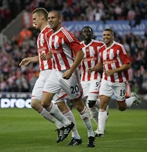Images Dated 25th August 2011: Clash of Titans: Stoke City vs FC Thun (August 25, 2011)