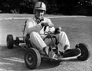 Bruce McLaren on his Em-Bee Wasp Kart