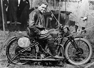 Motor Bike Gallery: FW Dixon on HRD motorbike 1927