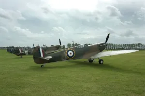 Spitfire Prints: 2011 Goodwood Revival Print: Row of Spitfires