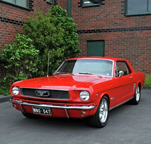 Images Dated 3rd December 2011: 1966 Ford Mustang Coupe - Signalflare Red