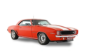 1969 Chevrolet Camaro X11 RS Rally Sport - Hugger Orange - in studio 1969 Chevrolet Camaro X11 RS Rally Sport - Hugger Orange - in studio