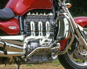 Cars And Bike Prints: Triumph Rocket 3 Print in Dark Red