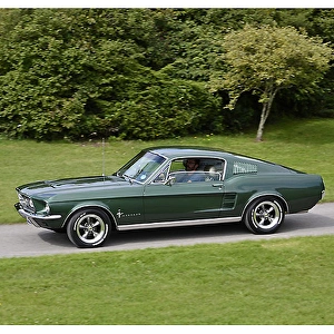 Ford Mustang 4.7 V8 Fastback 1967 Green Metallic Print. Art Prints