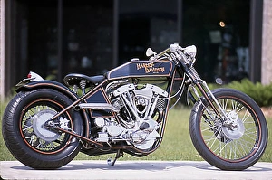 Harley-Davidson Retro Shovelhead Print. Art Prints, Posters