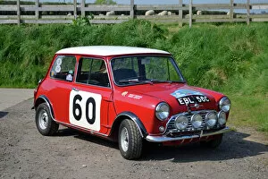 Images Dated 14th January 2017: Mini Morris Coopers (rally car, ex-Paddy Hopkirk) 1965 Red & white