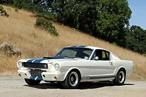 Images Dated 16th June 2012: Shelby GT350 Mustang, 1966, White, blue stripes