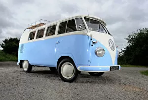 Camping Gallery: VW Classic Camper van 1958 blue white