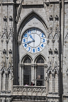 For about $2, visitors can journey up the clock towers at the National Basilica, Quito For about $2, visitors can journey up the clock towers at the National Basilica, Quito