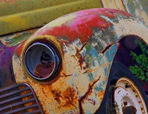 Detail of an abandoned Chevrolet truck headlight Detail of an abandoned Chevrolet truck headlight