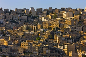 Aerial view of traditional houses in Amman, Jordan Aerial view of traditional houses in Amman, Jordan