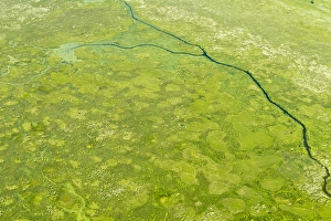 Aerial view of wetlands to the south west of Lake Victoria. Uganda Aerial view of wetlands to the south west of Lake Victoria. Uganda