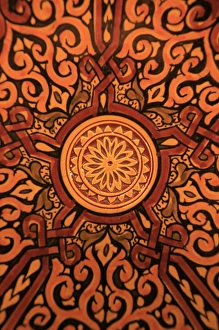 Images Dated 27th March 2011: Africa, Morocco. Hand-painted glazed bowl detail