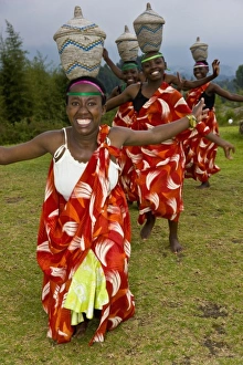 Africa. Rwanda. Young Hutu dancers perform traditional dancing at the Mountain Gorilla Africa. Rwanda. Young Hutu dancers perform traditional dancing at the Mountain Gorilla