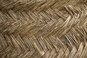 Africa, West Africa, Ghana, Yendi. Close-up shot of woven thatch