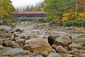 Albany Bridge, White Mountain National Forest in autumn, New Hampshire Albany Bridge, White Mountain National Forest in autumn, New Hampshire