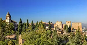 Albaicin Gallery: Alhambra Church Castle Towers Granada Andalusia Spain