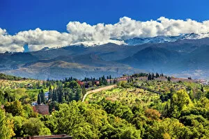 Images Dated 23rd October 2012: Alhambra Farm Mountains Granada Andalusia Spain