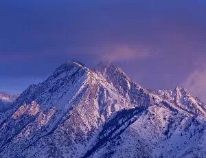 Images Dated 15th January 2013: Alpenglow on Mount Olympus, Uinta Wasatch-Cache National Forest, Utah