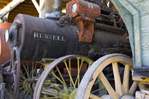 American West Heritage Center, Utah. Old steam thresher at Jensen Historical Farm American West Heritage Center, Utah. Old steam thresher at Jensen Historical Farm