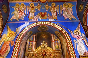 Ancient Mosaics Golden Sreen Icons Basilica Saint Michael Monastery Cathedral Kiev Ukraine Ancient Mosaics Golden Sreen Icons Basilica Saint Michael Monastery Cathedral Kiev Ukraine