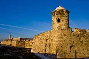 Ancient Spanish fortresses still guard the entrance to Havana harbor, Cuba Ancient Spanish fortresses still guard the entrance to Havana harbor, Cuba