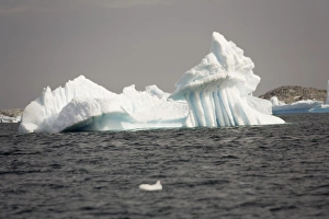 Antarctica. Sculpted ice flow off Pleneau Island Antarctica. Sculpted ice flow off Pleneau Island
